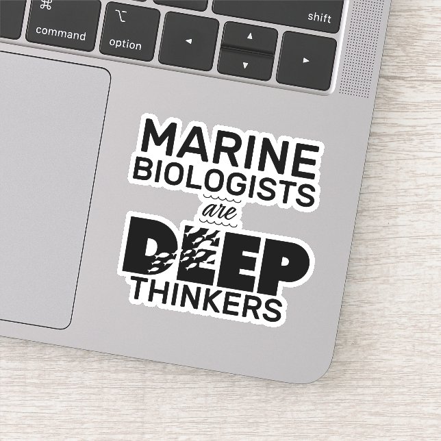 Marine Biologists Are Deep Thinkers Sticker (Detail)