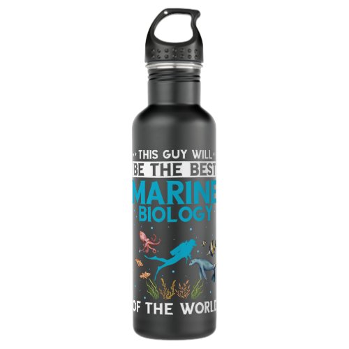 Marine Biology Dolphin Life Has A Porpoise Ocean Stainless Steel Water Bottle