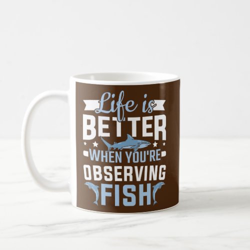 Marine Biology Observing Fish Marine Biologist  Coffee Mug