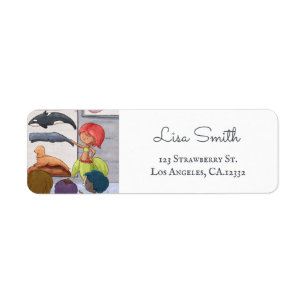 Marine Biology Teacher Mermaid Return Address Label