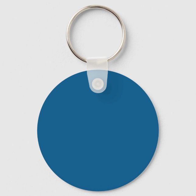 Marine Blue hex code 00558B Keychain (Front)