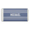Marine Blue Stripes custom monogram eraser