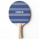 Marine Blue Stripes custom monogram paddle Marine Blue Stripes custom monogram paddle