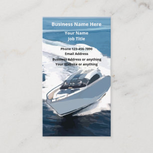 Marine Boat Cleaning & Maintenance Business Card