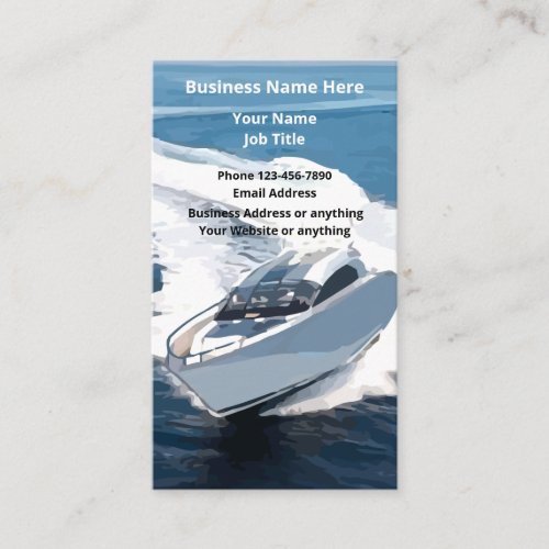 Marine Boat Cleaning  Maintenance Business Card