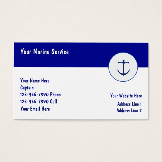 Marine Boating Business Cards