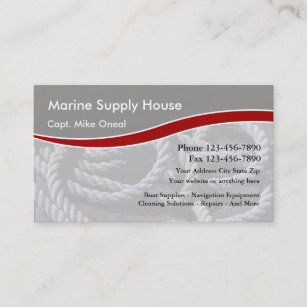 Marine Boating Supply Business Card