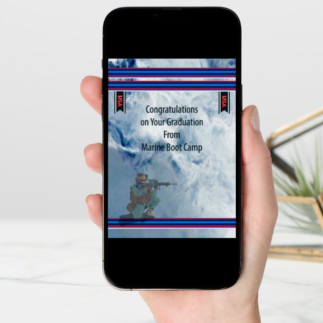 Marine Boot Camp Graduation Card (Front Digital)