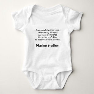Marine Brother No Problem Brother Baby Bodysuit