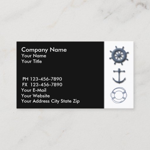 Customizable Marine Business Card