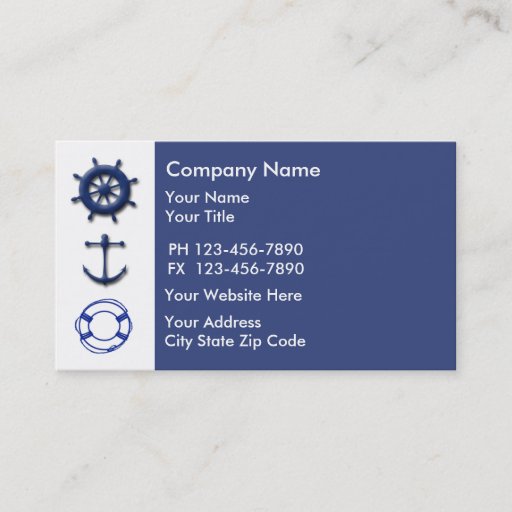 Customizable Marine Business Card