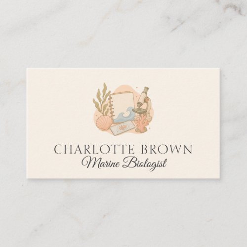 Marine Coastal Research Ocean Education Business Card