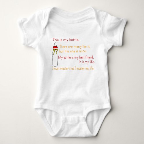 Marine Corps Bottle Creed Baby Bodysuit