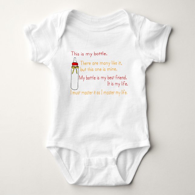 Marine Corps Bottle Creed Baby Bodysuit (Front)