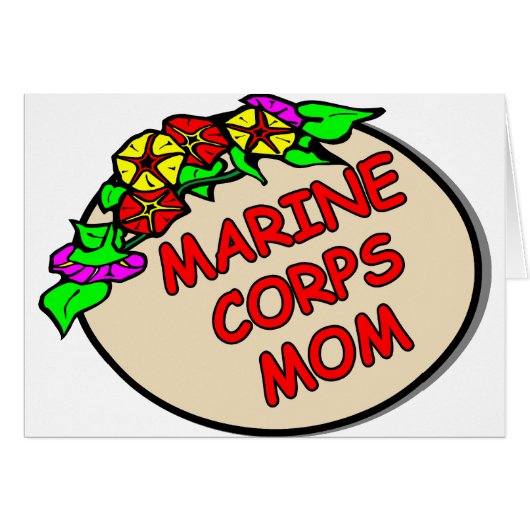Marine Corps Mom Plaque Cards (Front Horizontal)