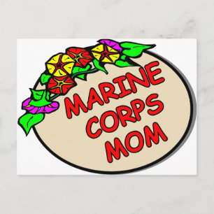 Marine Corps Mom Plaque Postcard