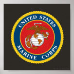 USMC The Few The Proud Logo Stacked - White Poster | Zazzle