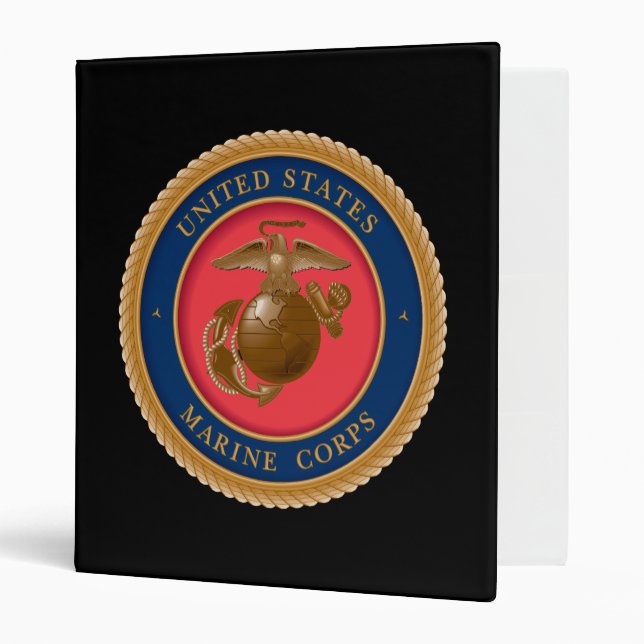 Marine Corps Seal 3 Ring Binder (Front/Inside)