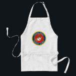 Marine Corps Seal - Flat Adult Apron<br><div class="desc">This design showcases the iconic Marine Corps seal in a bold and detailed style. Representing the honor,  strength,  and tradition of the United States Marine Corps,  this emblem stands as a timeless tribute to their legacy and dedication.</div>