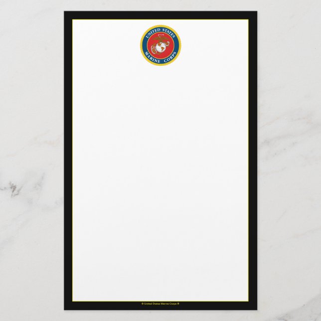 Marine Corps Seal - Flat Stationery (Front)