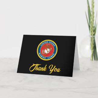 Marine Corps Seal - Flat Thank You Card