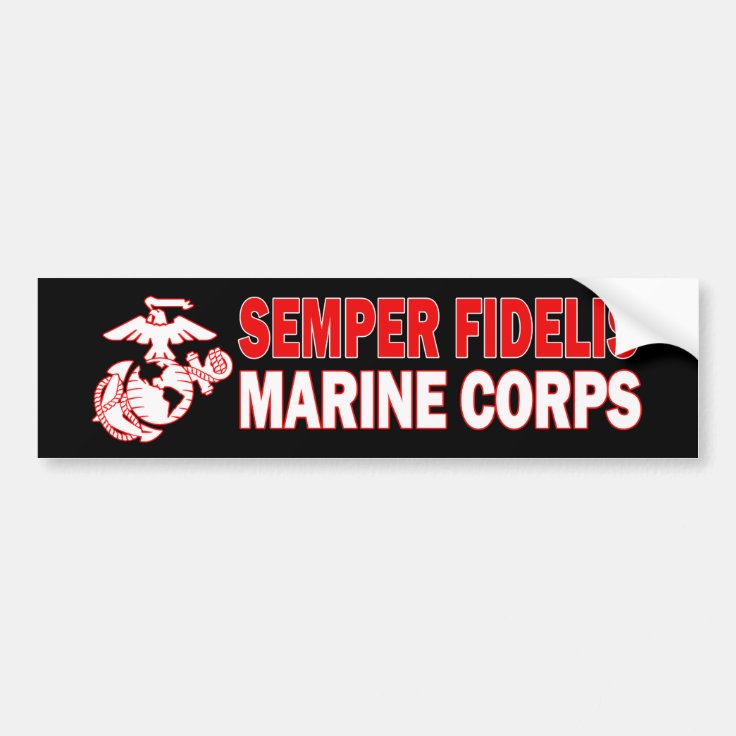 Marine Corps Semper Fidelis Bumper Sticker | Zazzle