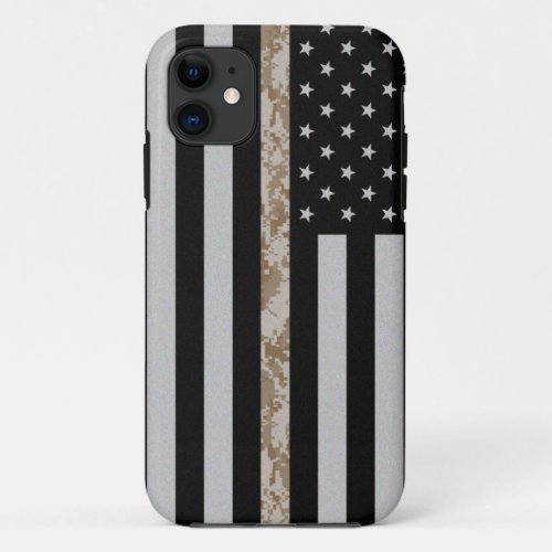 Marine Corps Thin Desert Camo Line Flag iPhone 5 iPhone 11 Case