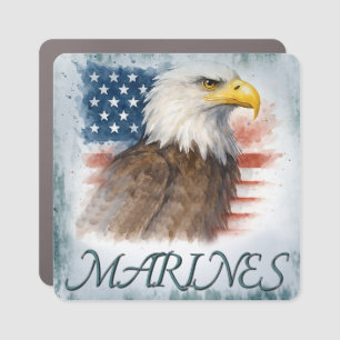 Marine Corps Veteran Logo Emblem Car Magnet