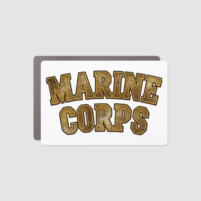Marine Corps Veteran Logo Emblem Car Magnet (Front)