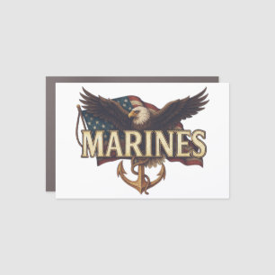 Marine Corps Veteran Logo Emblem Car Magnet