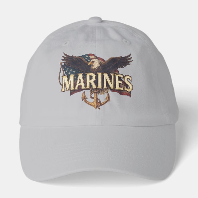 Marine Corps Veteran Logo Emblem Hat (Front)
