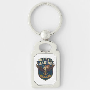 Marine Corps Veteran Logo Emblem Keychain