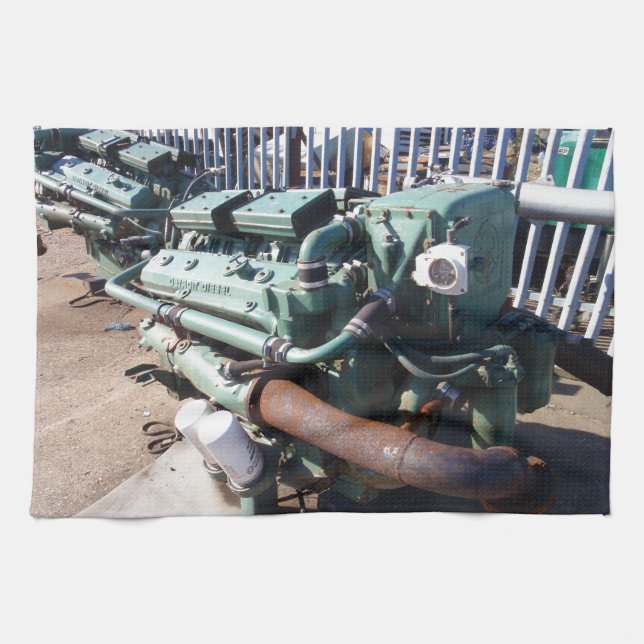 Marine Diesel Engine Towel (Horizontal)