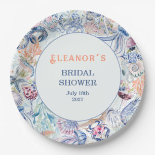 Marine Elegance Bridal Shower Paper Plates