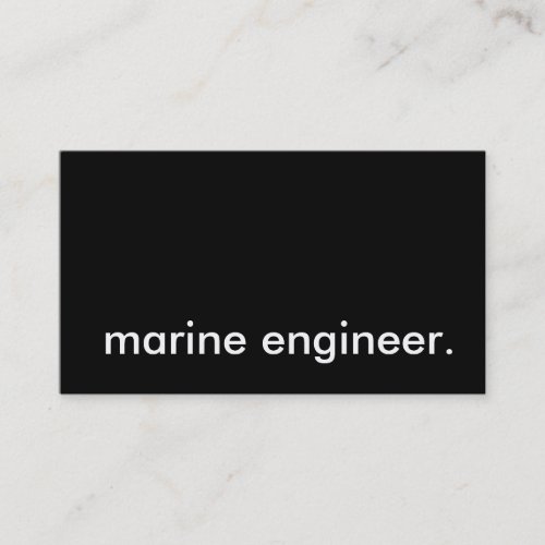 marine engineer. business card template
