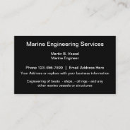 Marine Engineering Services Black Core Design Business Card at Zazzle