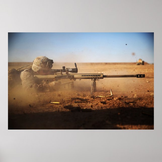 Marine Fires .50 Caliber Rifle Poster (Front)