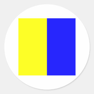 Marine Flag K Classic Round Sticker