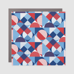Marine geometric: summer seamless pattern. car magnet