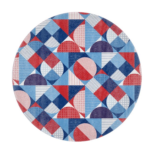 Marine geometric: summer seamless pattern. cutting board (Front)