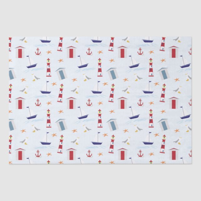 marine gift package tissue paper (Front)