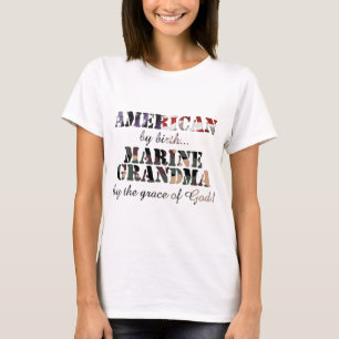 Marine Grandma Grace of God T-Shirt