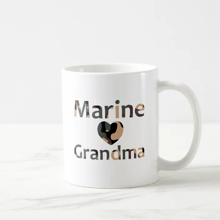 11oz mug Marine Grandma Heart Camo 