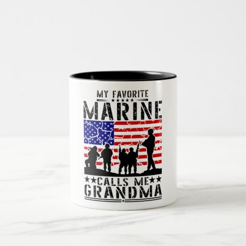 Marine Grandma Two_Tone Coffee Mug