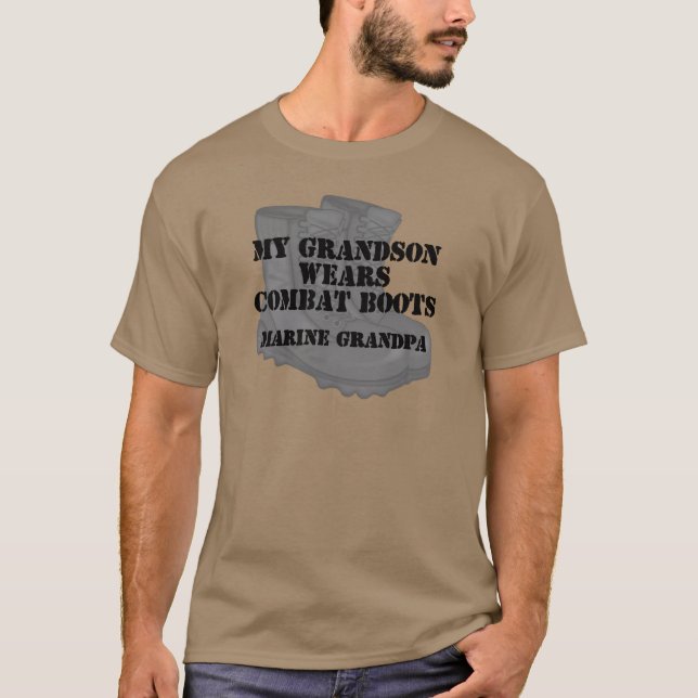 Marine Grandpa Grandson wears CB T-Shirt (Front)