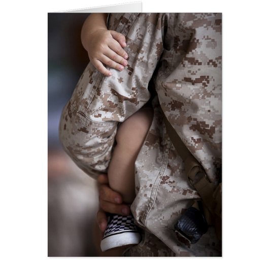 Marine Holding a Child Cards (Front)