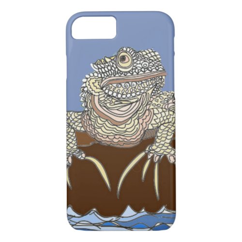 Marine Iguana on Rock with Hermit Crab iPhone 87 Case