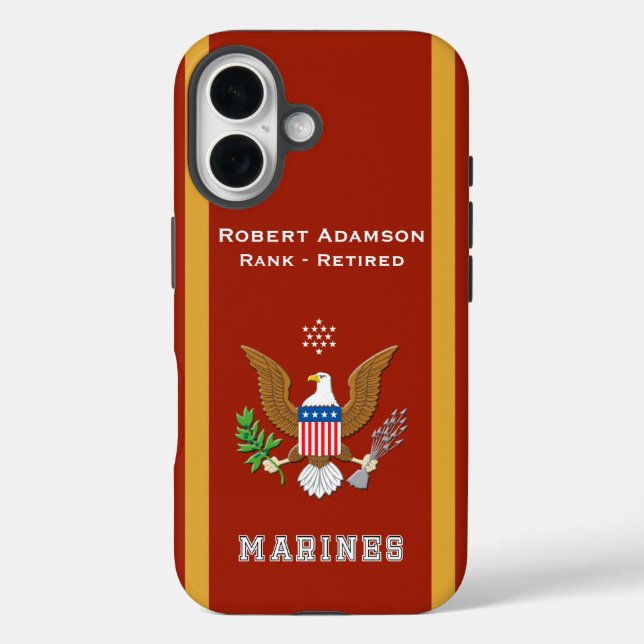Marine Insignia Personalized with Name Case-Mate iPhone Case (Back)