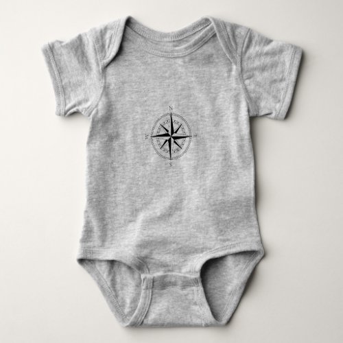 Marine investigation compass baby bodysuit