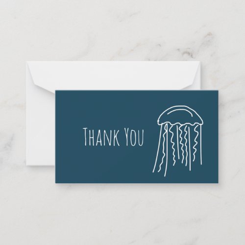 Marine jellyfish aquatic sea life note card